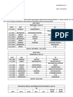 CIR 85 Pre Boards Datesheet and Revision Schedule Classes X and XII