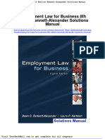 Full Download Employment Law For Business 8th Edition Bennett Alexander Solutions Manual PDF Full Chapter