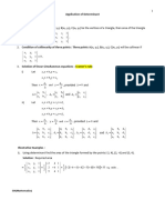 Application of Determinant