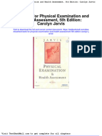 Full Download Test Bank For Physical Examination and Health Assessment 5th Edition Carolyn Jarvis PDF Full Chapter