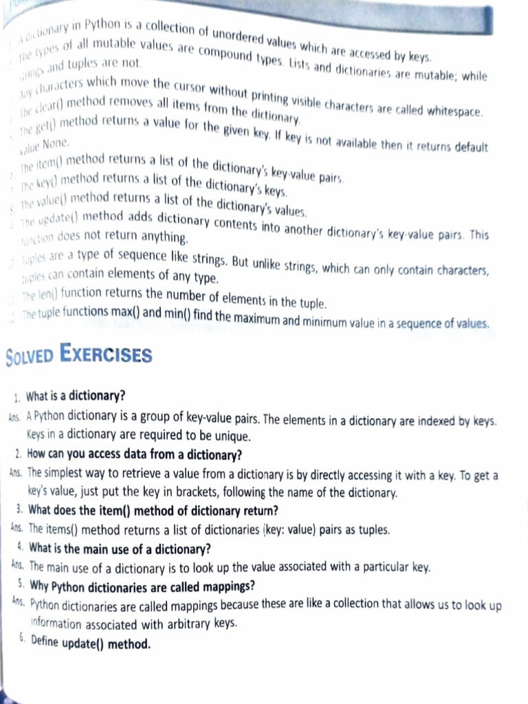 Python Dictionaries and Tuples Explained | PDF
