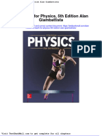 Full Download Test Bank For Physics 5th Edition Alan Giambattista PDF Full Chapter