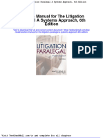 Full Download Solution Manual For The Litigation Paralegal A Systems Approach 6th Edition PDF Full Chapter