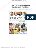 Full Download Essentials of Life Span Development 5th Edition Santrock Test Bank PDF Full Chapter
