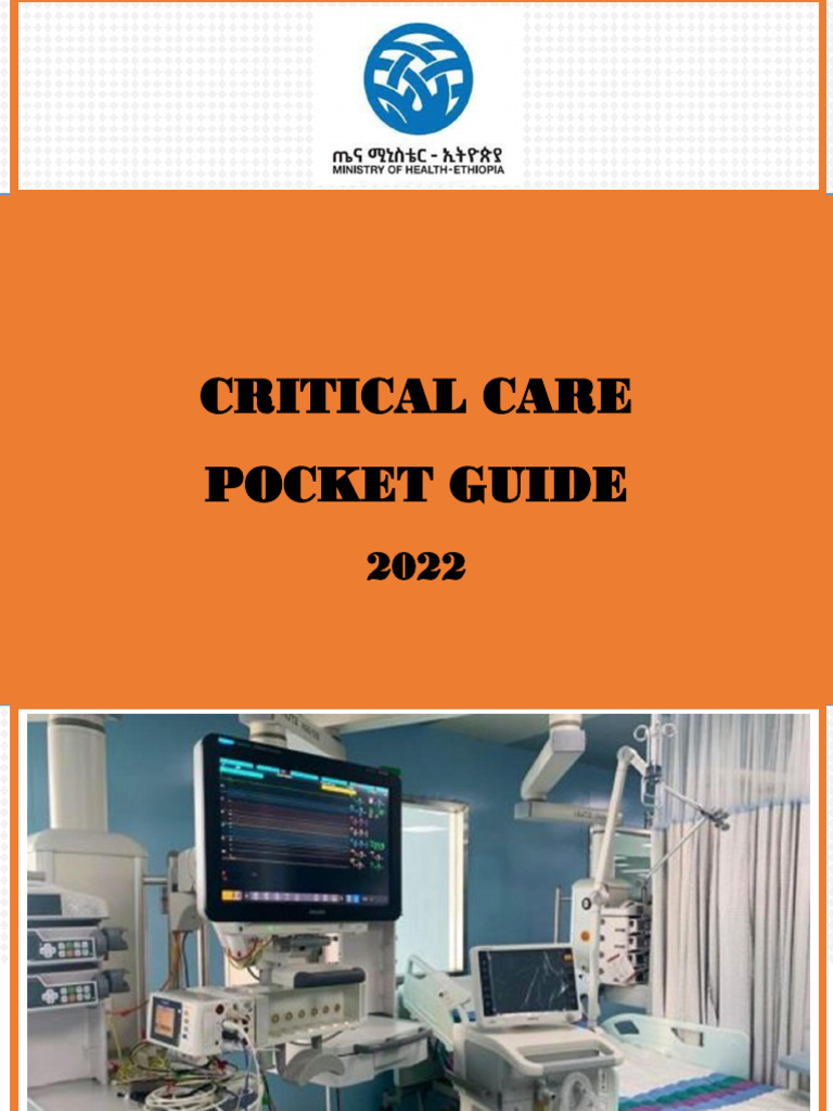 CRITICAL CARE Pocket guide 2022 PDF Intensive Care Medicine