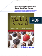 Full Download Essentials of Marketing Research 6th Edition Babin Solutions Manual PDF Full Chapter