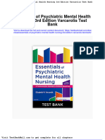 Full Download Essentials of Psychiatric Mental Health Nursing 3rd Edition Varcarolis Test Bank PDF Full Chapter