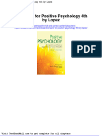 Full Download Test Bank For Positive Psychology 4th by Lopez PDF Full Chapter