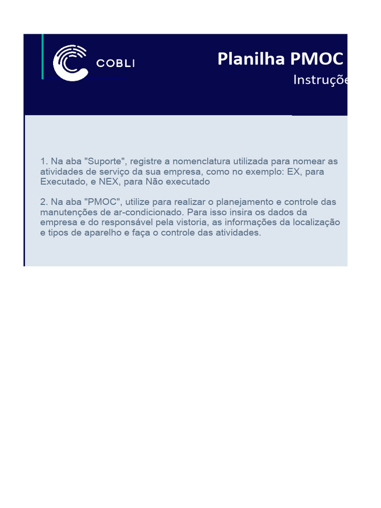 PMOC: Planejamento e Controle de Ar-Condicionado | PDF