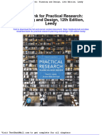 Full Download Test Bank For Practical Research Planning and Design 12th Edition Leedy PDF Full Chapter