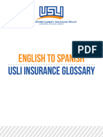 Usli English Spanish Glossary