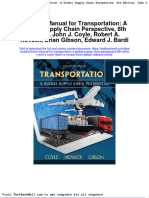 Solution Manual For Transportation: A Global Supply Chain Perspective, 8th Edition, John J. Coyle, Robert A. Novack, Brian Gibson, Edward J. Bardi