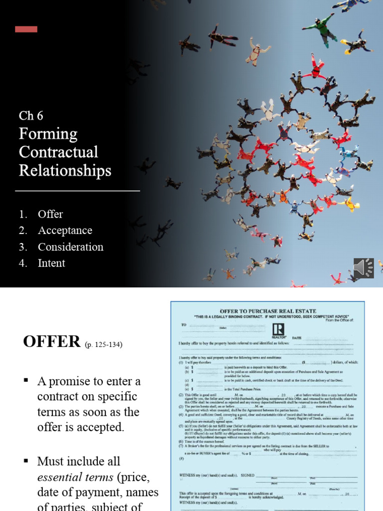 CH 6 - Offer, Accept, Consider Intent | PDF | Law