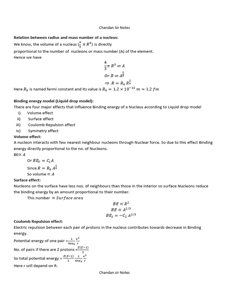 Nuclear Binding Energy And Fission Pdf Atomic Nucleus Physical