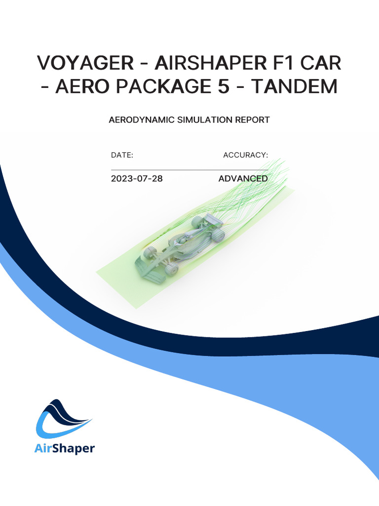 Voyager - Airshaper f1 Car - Aero Package 5 - Tandem Report | PDF ...