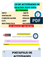 Portafolio de Actividades de Recuperacion - Matematica - 3ero y 4to