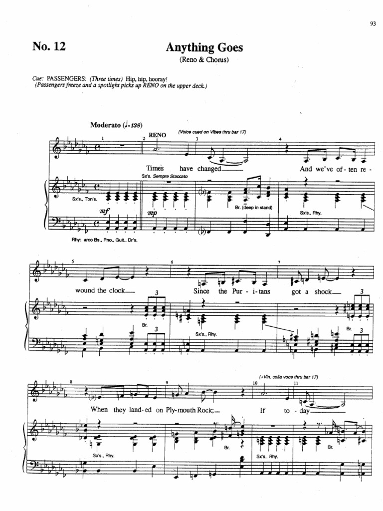 Anything Goes Score | PDF