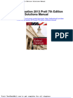 Full Download Federal Taxation 2013 Pratt 7th Edition Solutions Manual PDF Full Chapter