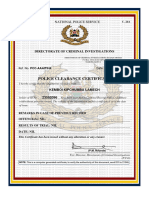 Certificate of Good Conduct. 2019