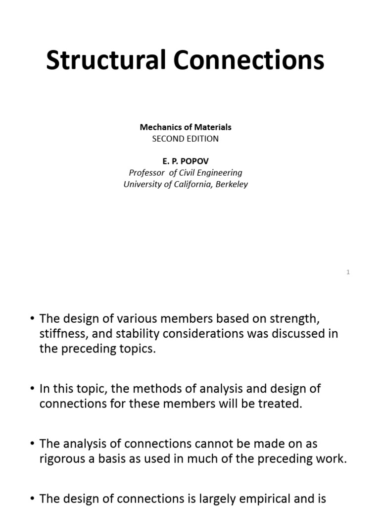 Bolted Connections Notes | PDF | Stress (Mechanics) | Rivet