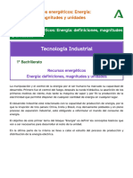 TECI 2º Bachillerato. TI1-T2.1:Recursos Energéticos: Energía: Definiciones, Magnitudes y Unidades.