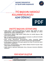 Obs Enstitü Başvuru Modülü Kullanim Kilavuzu: Akdeniz Üniversitesi Öğrenci İşleri Daire Başkanliği