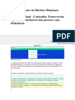 Avaliação Final - Conteúdos Transversais - Processos Inclusivos Das Pessoas Com Deficiência