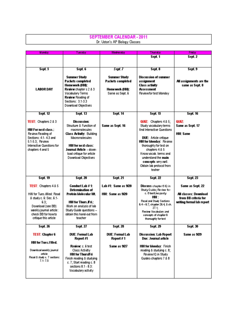September Calendar | PDF