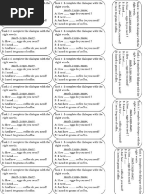 Ms2 printable task how much how many