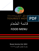 Food Menu Tourist Hotel