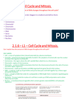 L1 - Cell Cycle and Mitosis