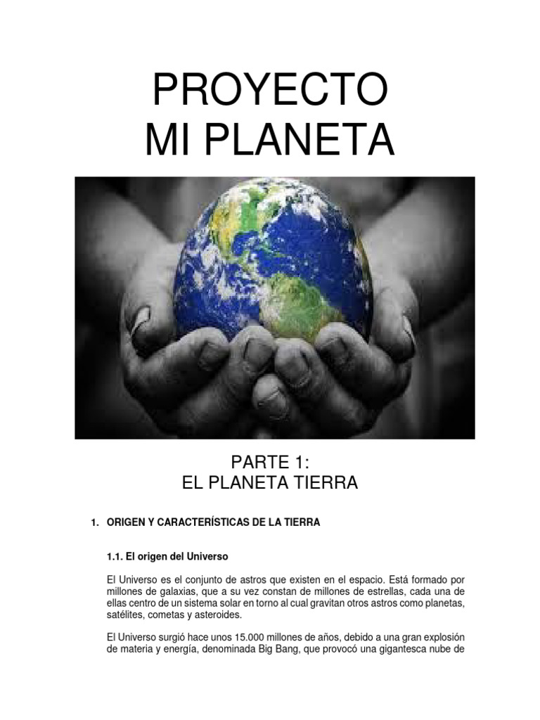 Proyecto Tierra | PDF | Tierra | Universo