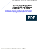 Full Download Test Bank For Principles of Operations Management Sustainability and Supply Chain Management 11th by Heizer PDF Full Chapter