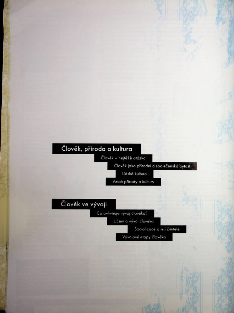 Člověk A Jeho Vývoj Učebnice | PDF