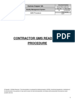 Contractor QMS Readiness Procedure