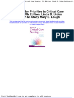Full Download Test Bank For Priorities in Critical Care Nursing 7th Edition Linda D Urden Kathleen M Stacy Mary e Lough PDF Full Chapter