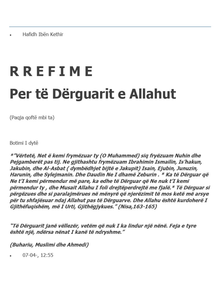 Tregime Mbi Profetet e Zotit | PDF