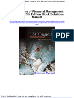 Full Download Foundations of Financial Management Canadian 10th Edition Block Solutions Manual PDF Full Chapter