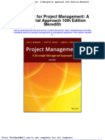 Full Download Test Bank For Project Management A Managerial Approach 10th Edition Meredith PDF Full Chapter