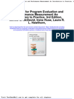 Full Download Test Bank For Program Evaluation and Performance Measurement An Introduction To Practice 3rd Edition James C Mcdavid Irene Huse Laura R L Hawthorn PDF Full Chapter