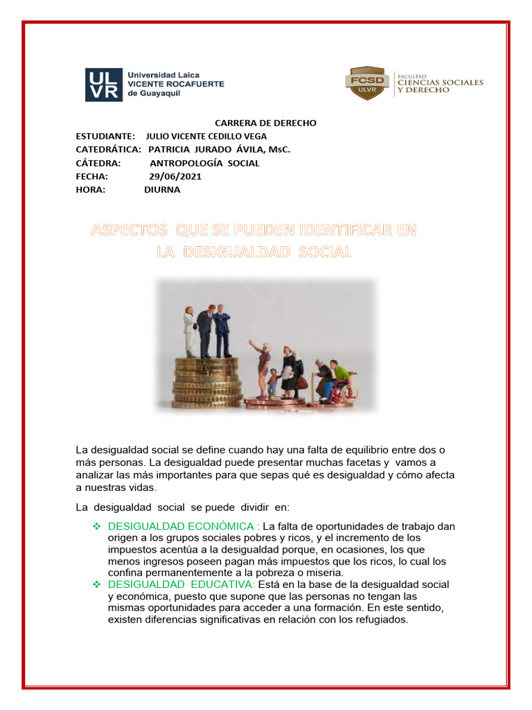 Desigualdad social en Ecuador: análisis y retos | PDF | Desigualdad ...