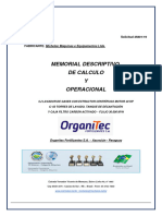 Memorial Descriptivo, de Calculo y Operacional - 01 CJ Lavador de Gases Sol 25801 Organitec