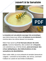 Crème Dessert À La Tanaisie - Plantes Sauvages Comestibles