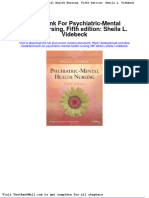 Full Download Test Bank For Psychiatric Mental Health Nursing Fifth Edition Sheila L Videbeck PDF Full Chapter