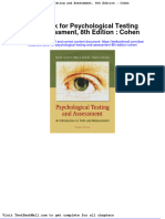 Full Download Test Bank For Psychological Testing and Assessment 8th Edition Cohen PDF Full Chapter