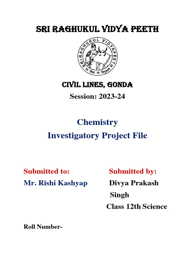 Class 12 Chemistry Project on Isomerism | PDF