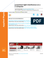 Modeling Quantum Light Interference On A Quantum Computer: Articles You May Be Interested in