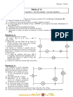 Série D'exercices N°6 - Physique Quantité de Matière - Loi Des Noeuds - Loi Des Mailles - 1ère AS (2010-2011) MR Adam Bouali