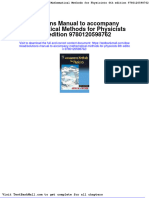 Full Download Solutions Manual To Accompany Mathematical Methods For Physicists 6th Edition 9780120598762 PDF Full Chapter