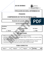 B1 Frances Cantabria Comperension Escrita